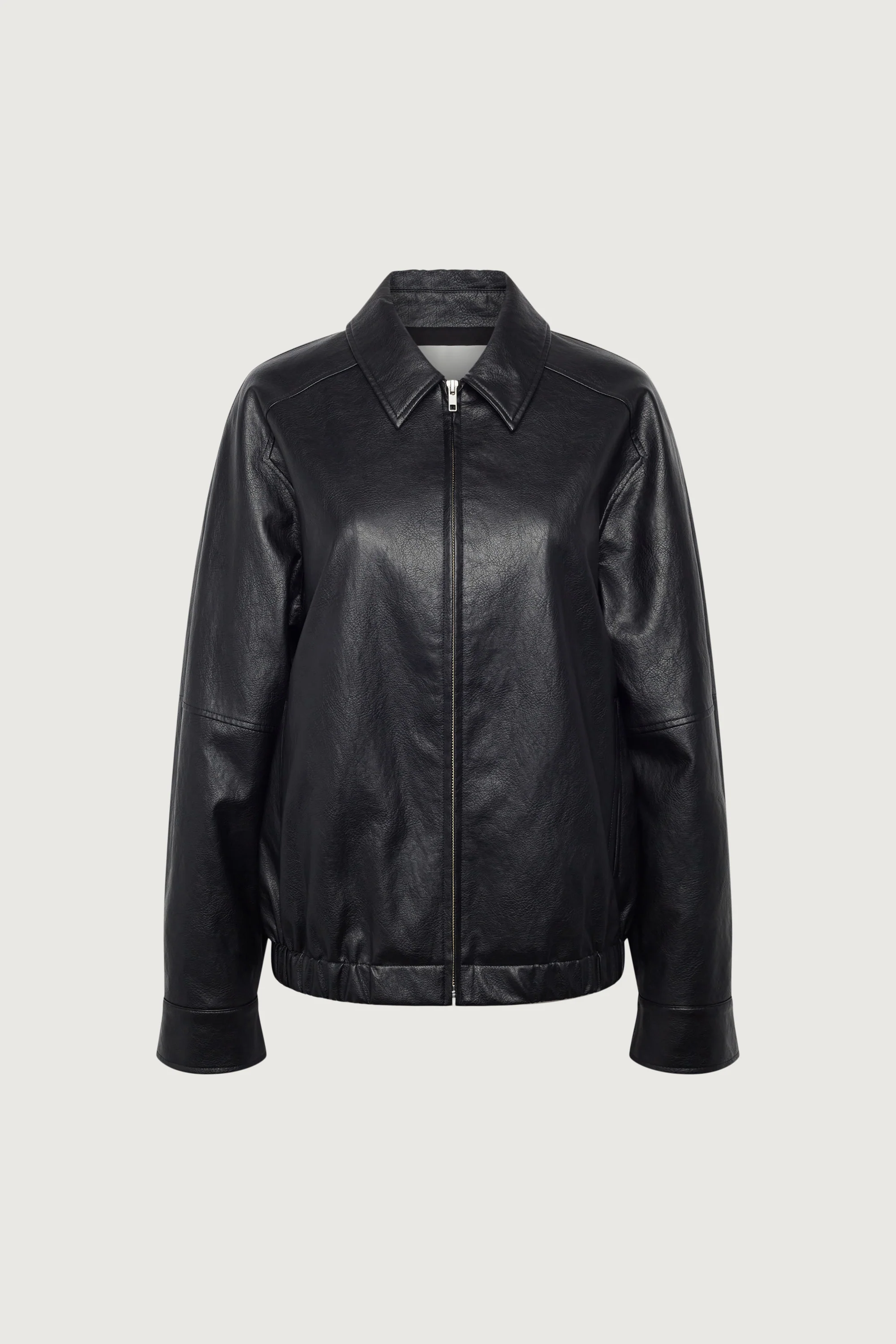 VEGAN LEATHER BOMBER JACKET - Image 14