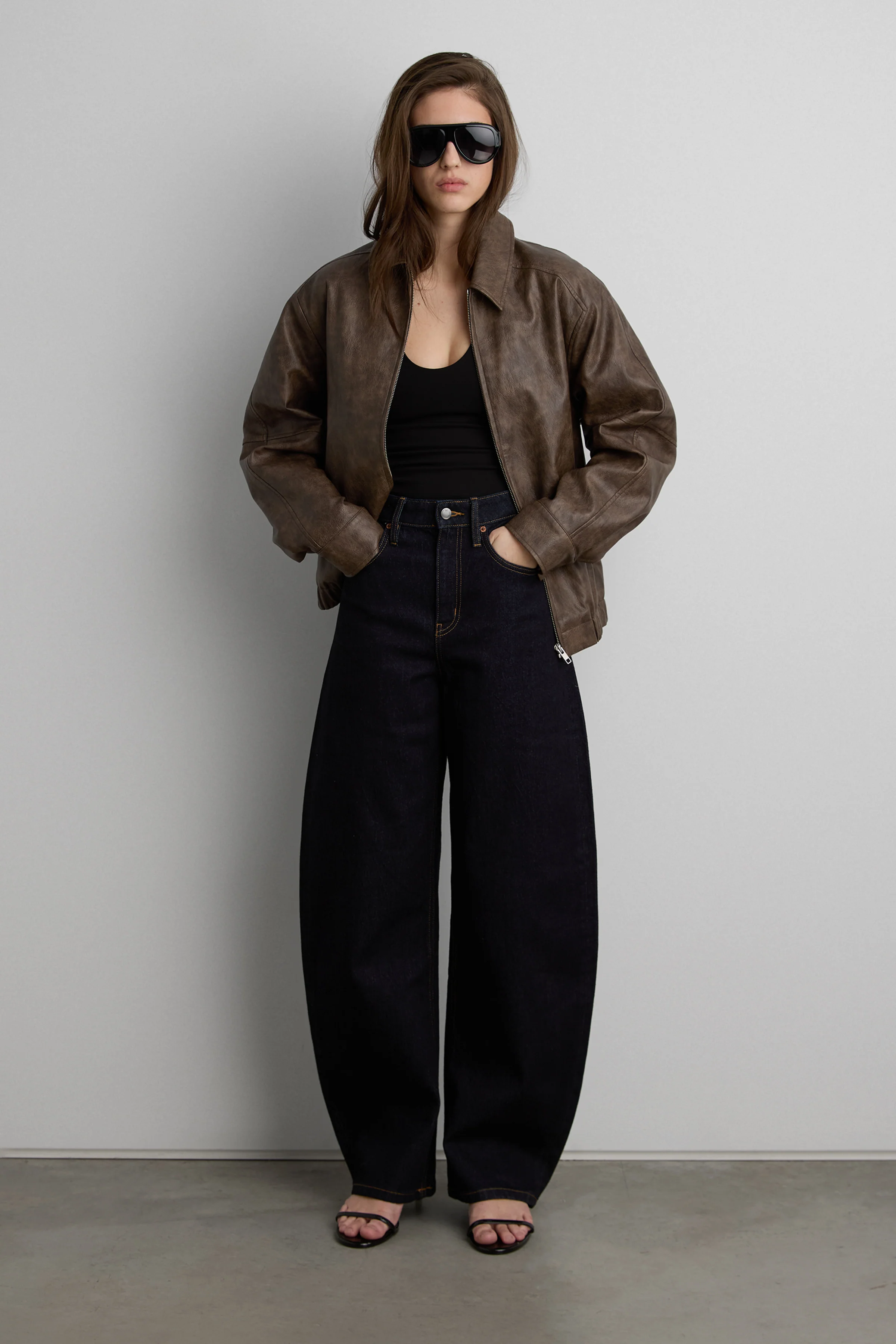 VEGAN LEATHER BOMBER JACKET - Image 4