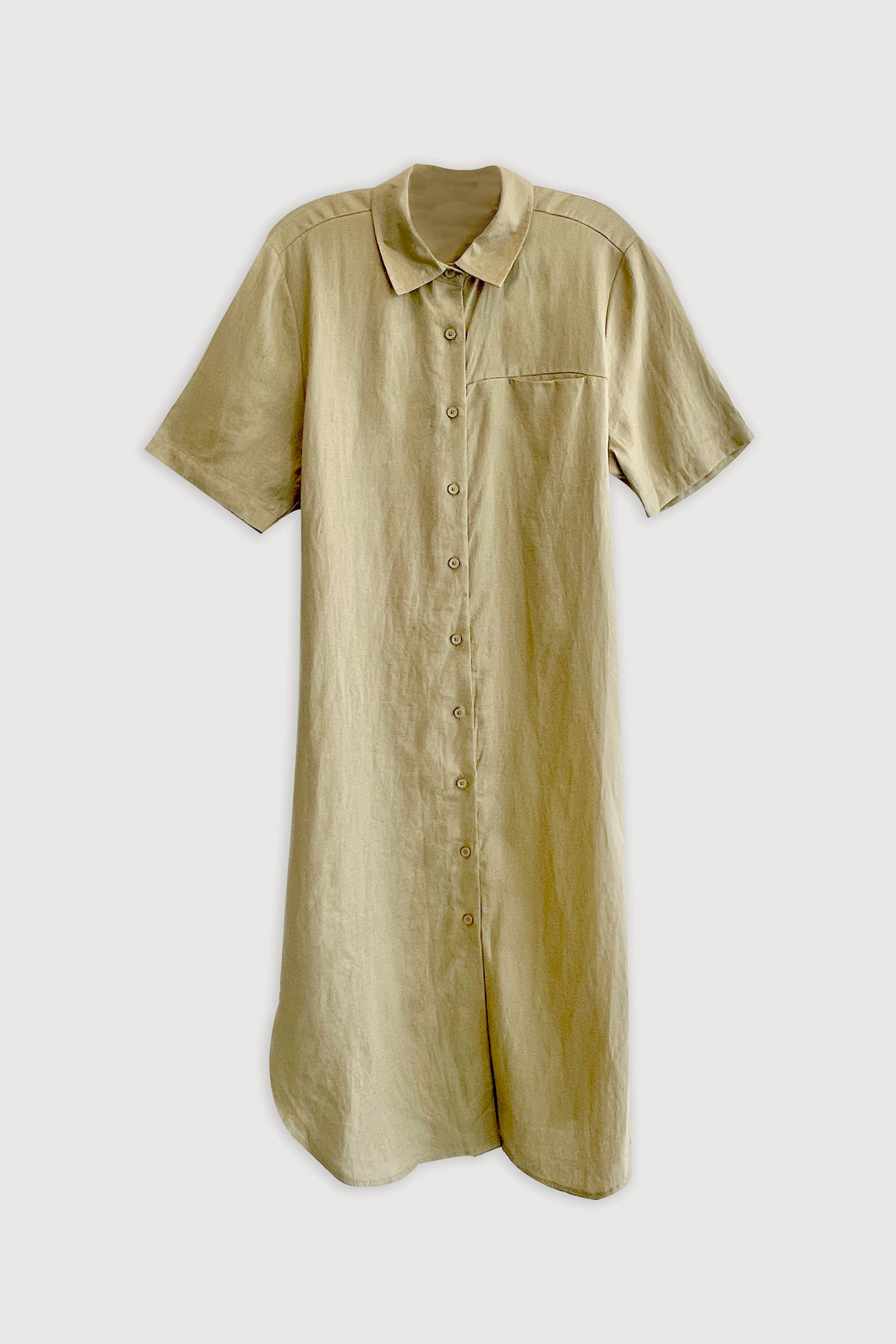 100% LINEN SHIRT DRESS - Image 9