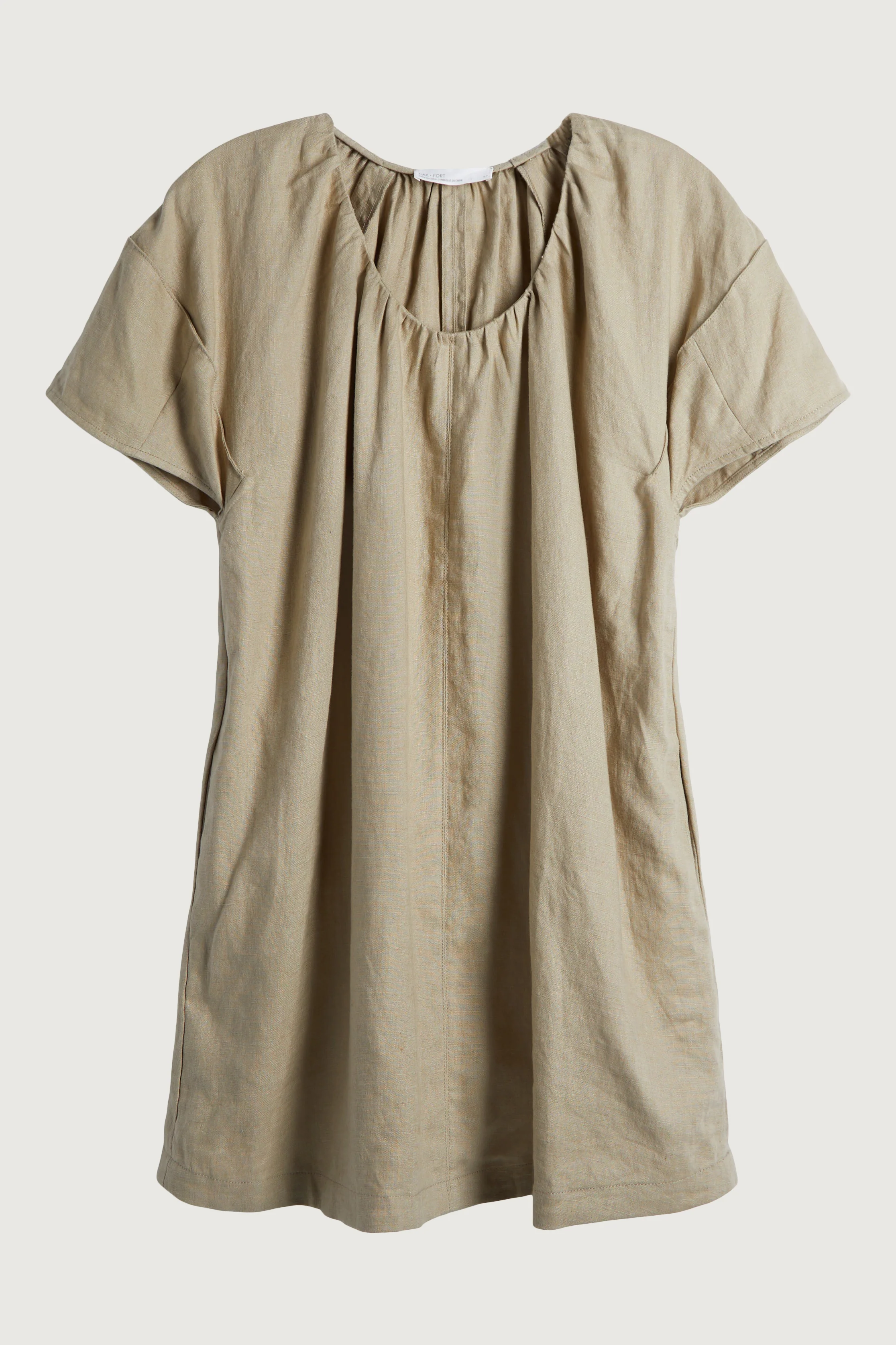 100% LINEN BOXY MINI DRESS - Image 11