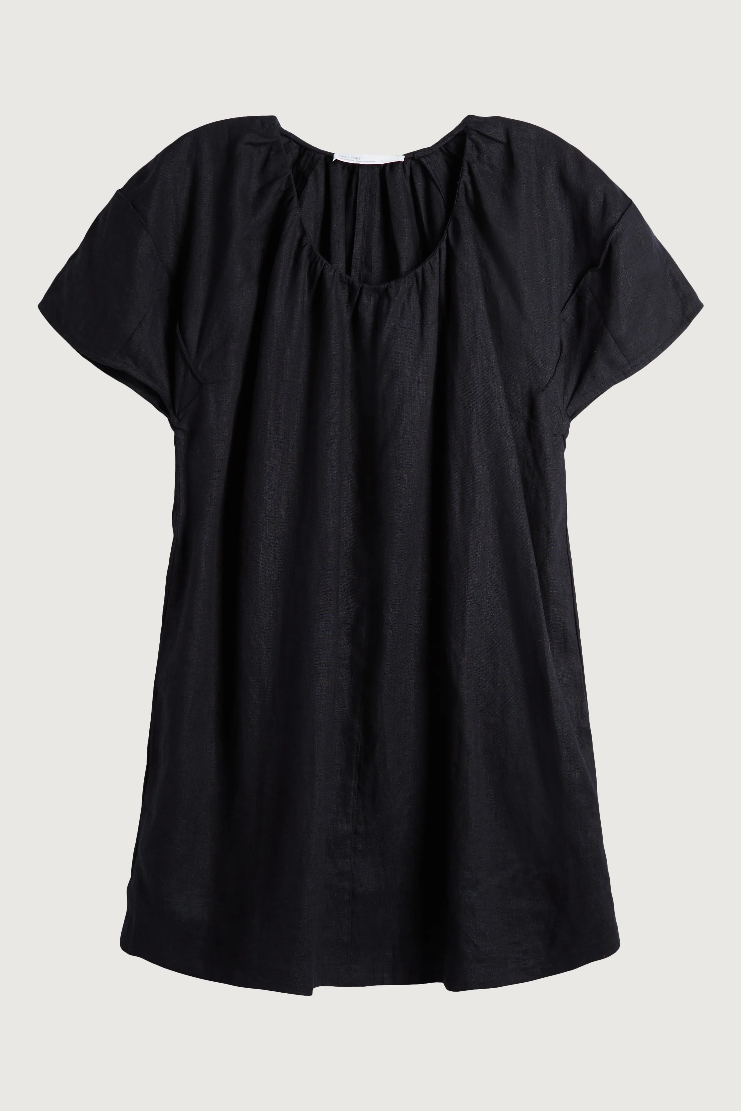 100% LINEN BOXY MINI DRESS - Image 3