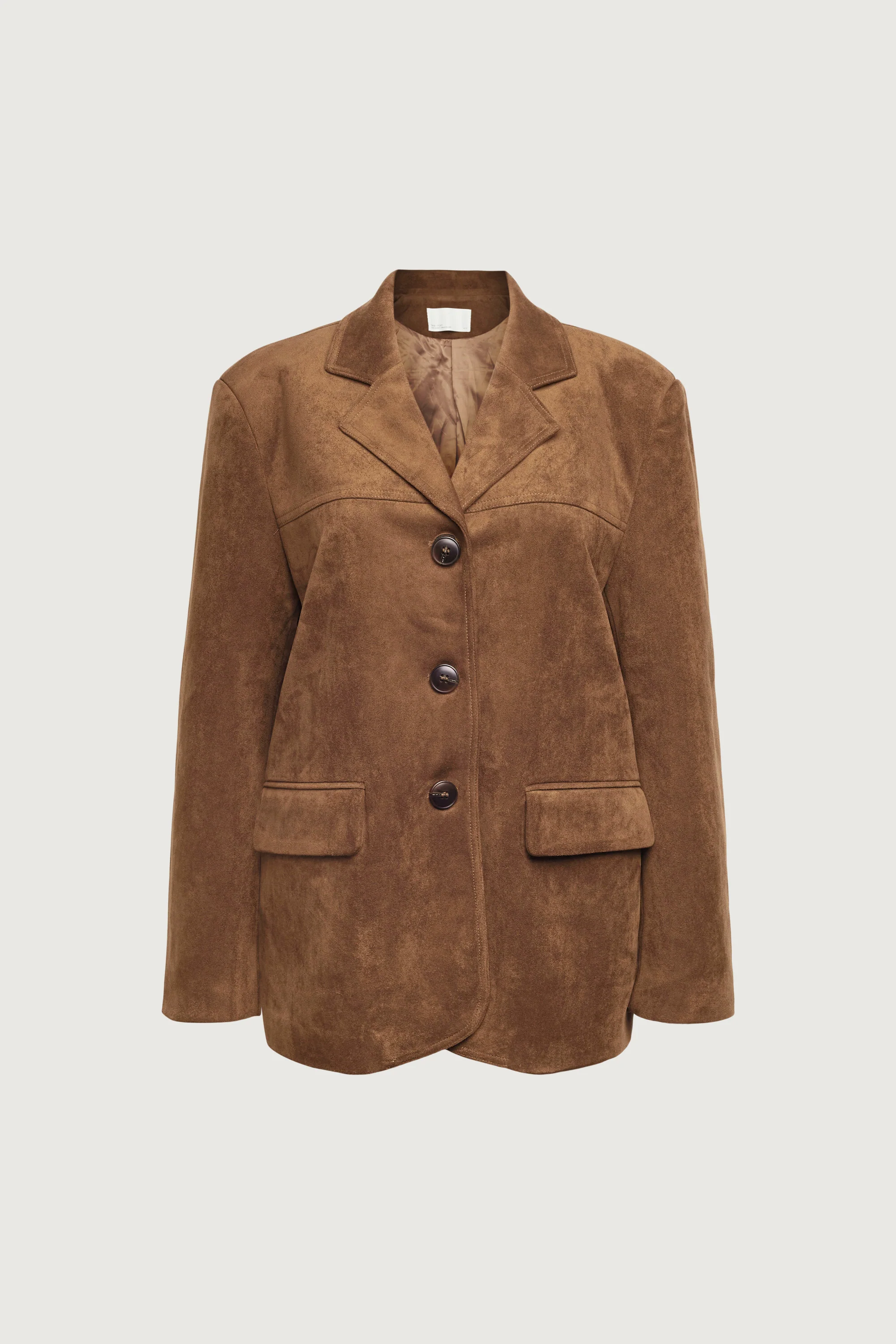 OVERSIZED VEGAN SUEDE BLAZER - Image 11