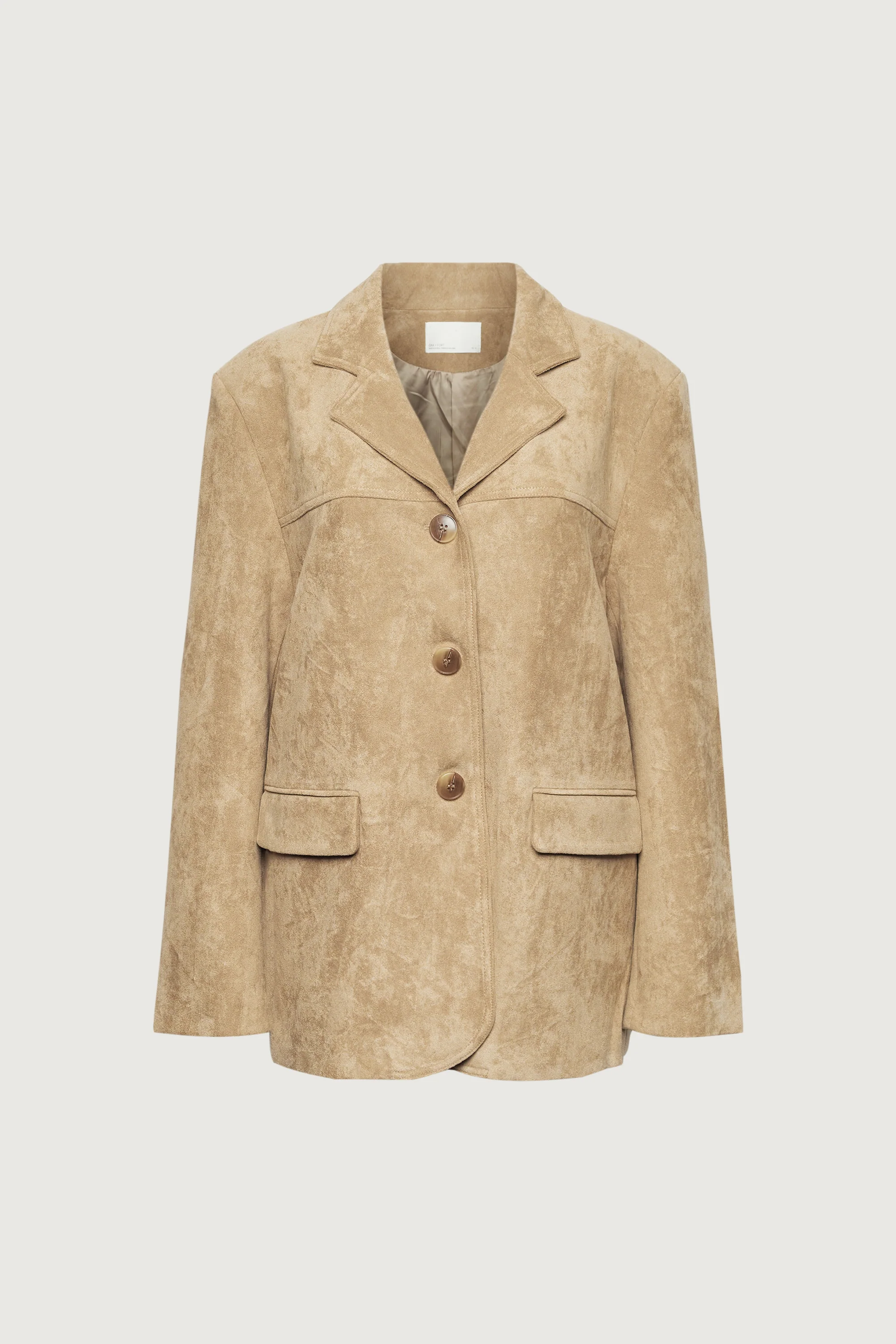 OVERSIZED VEGAN SUEDE BLAZER - Image 13