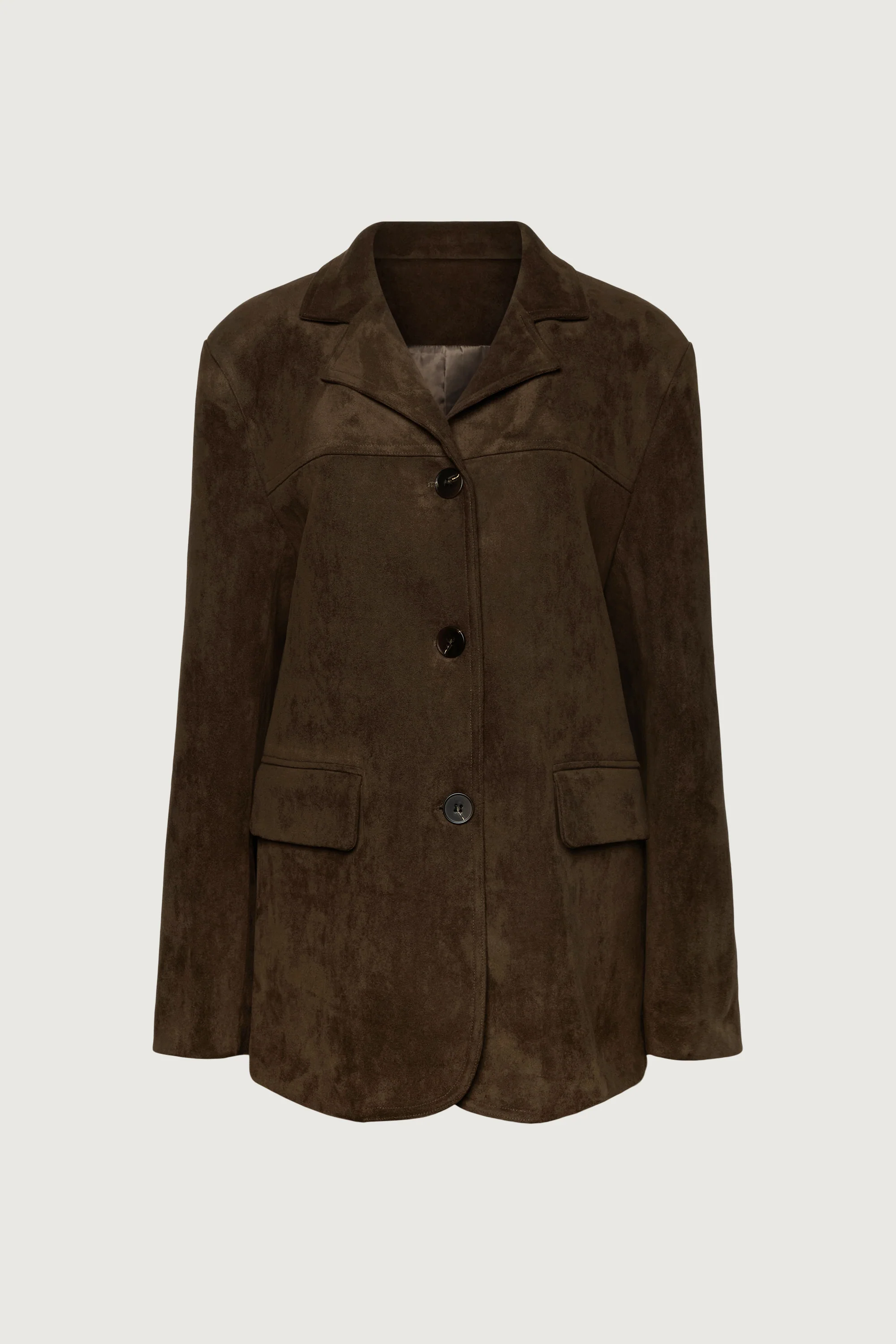 OVERSIZED VEGAN SUEDE BLAZER - Image 5