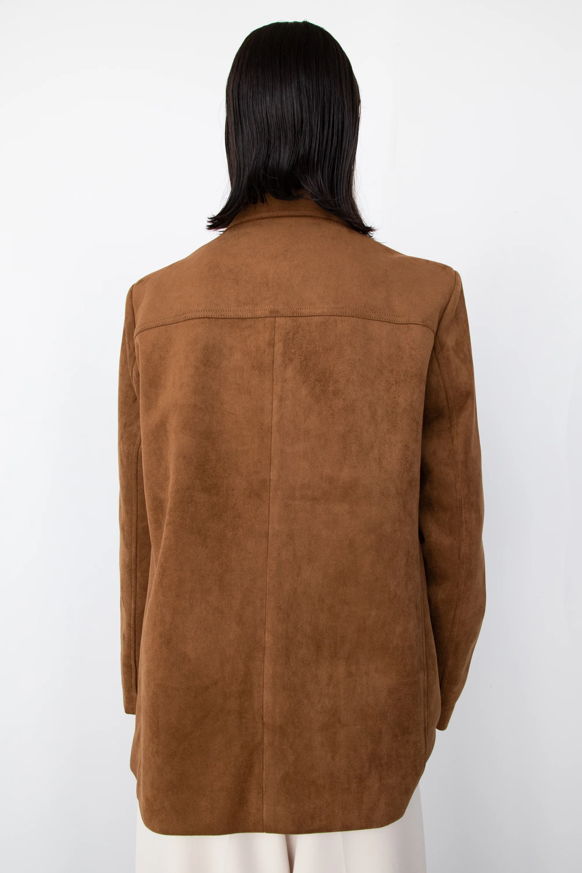 OVERSIZED VEGAN SUEDE BLAZER - Image 8