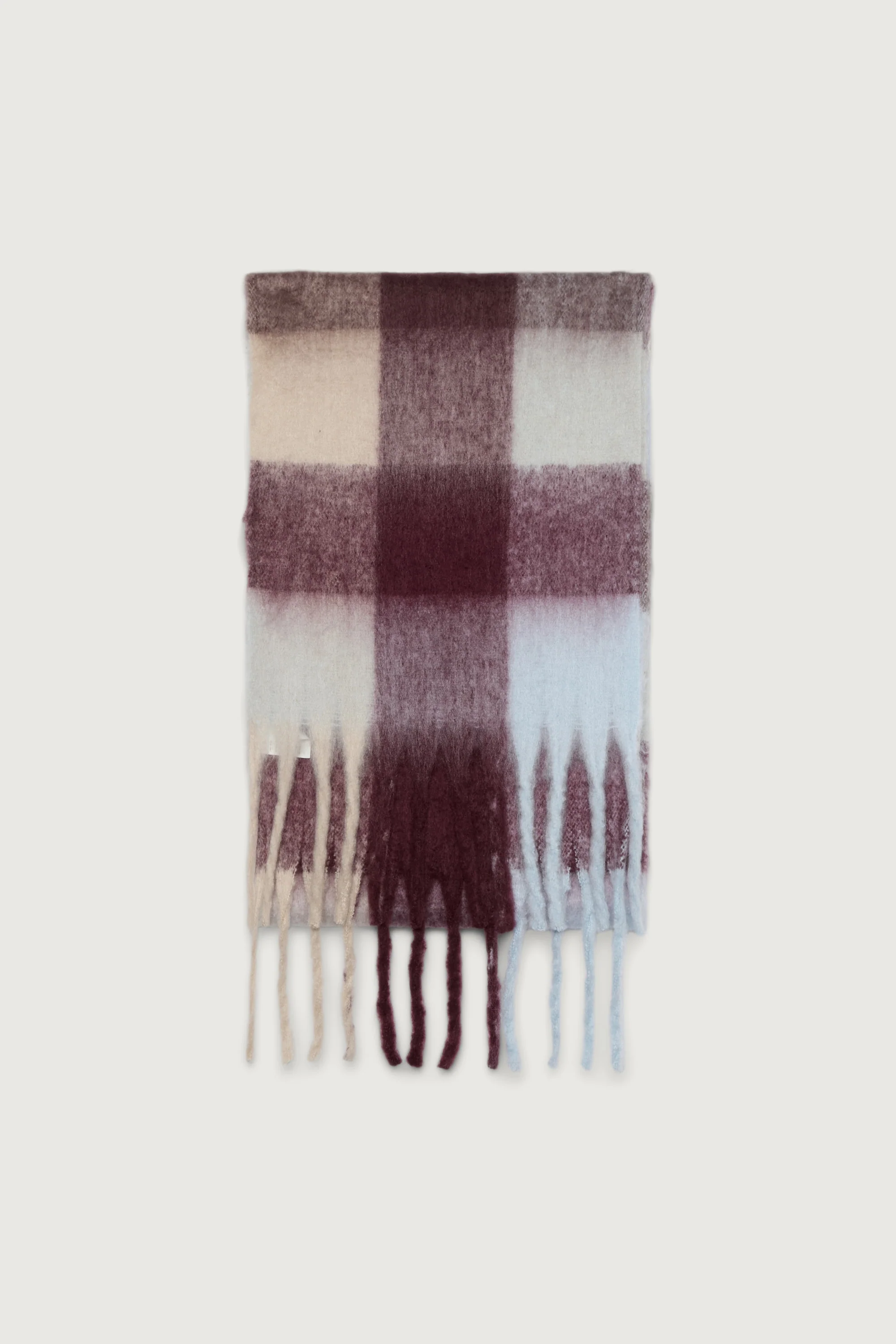 PATTERNED SCARF WITH TASSELS - Image 8