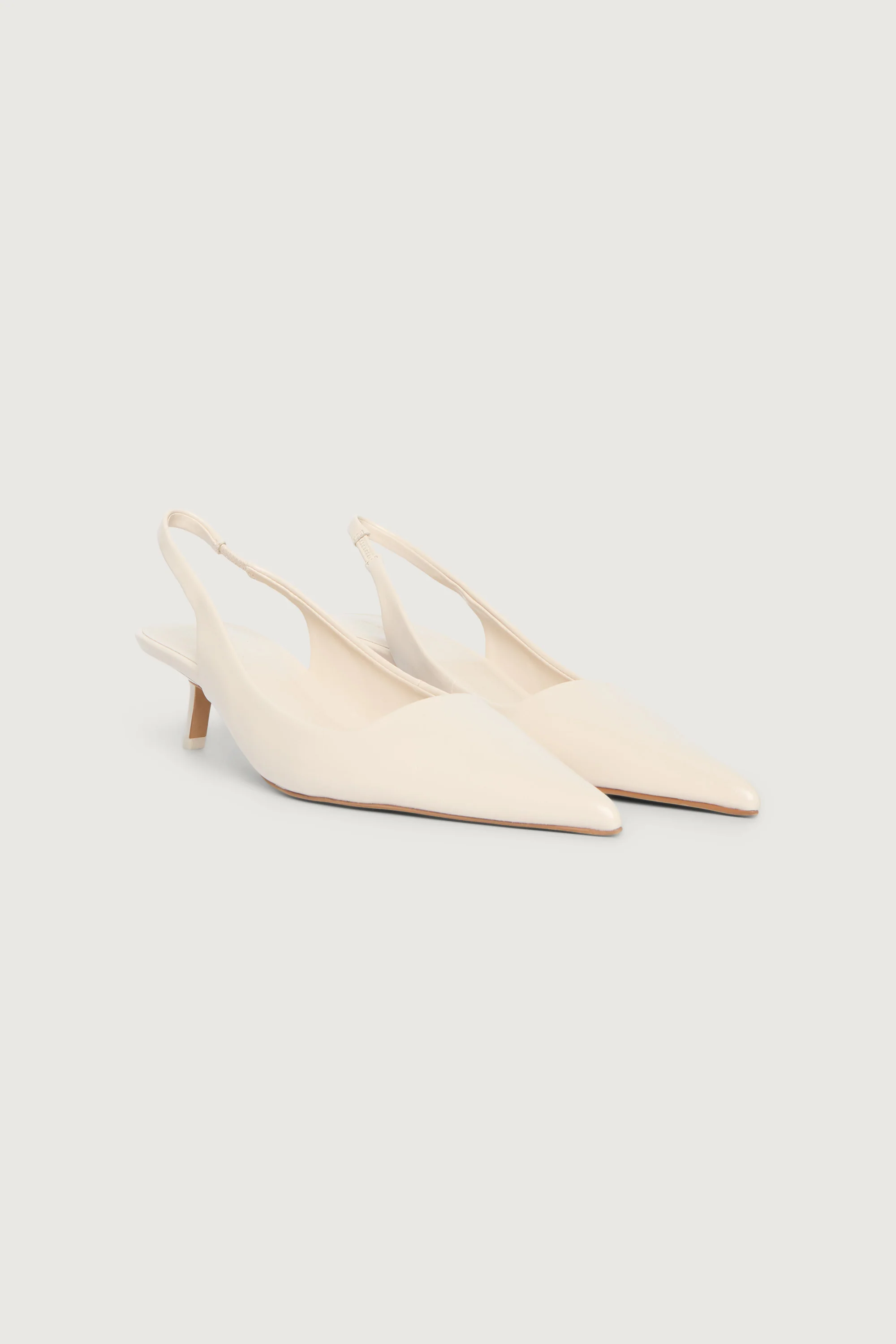 POINTED TOE SLING BACK KITTEN HEEL - Image 5