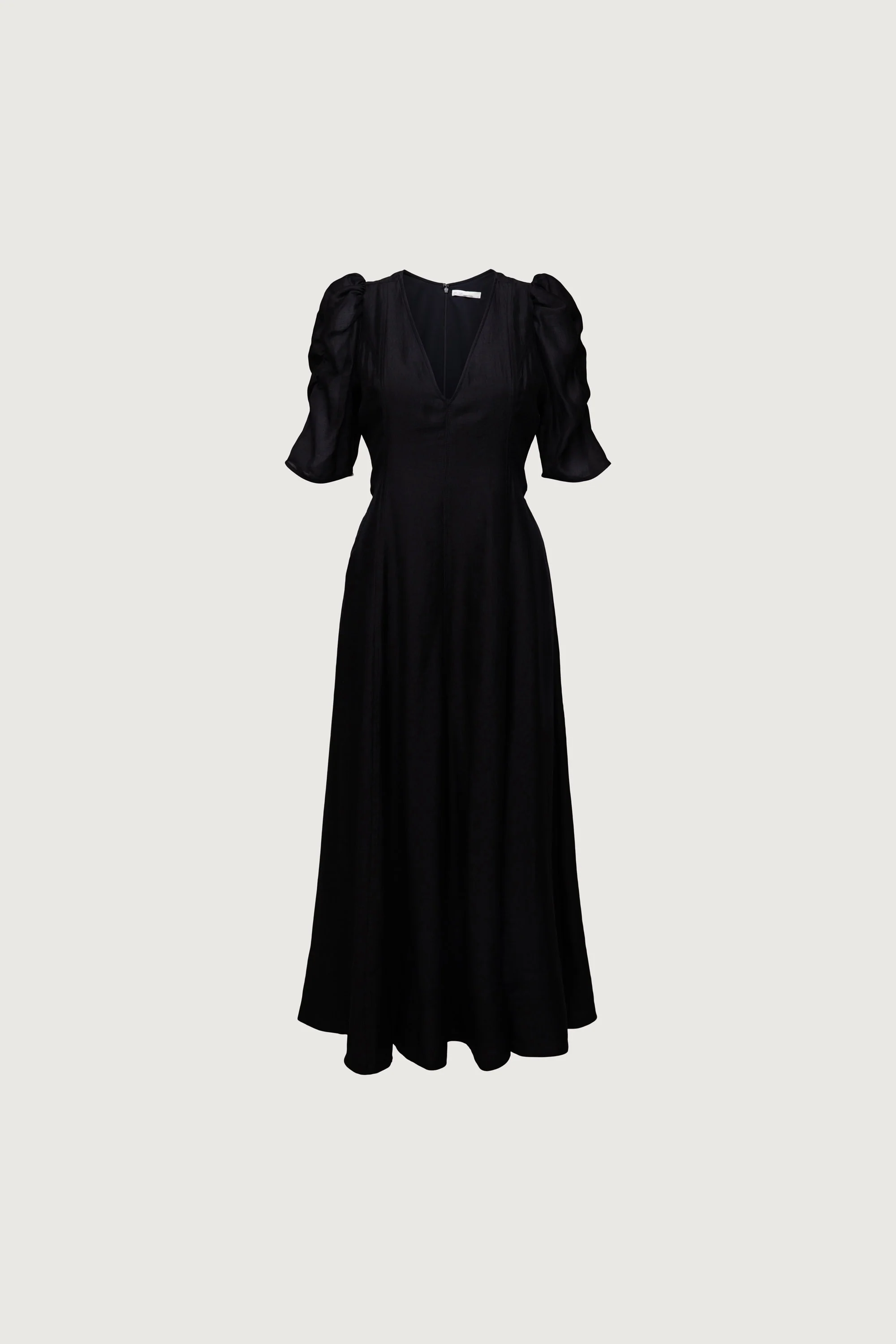 V-NECK PUFF SLEEVE MAXI DRESS - Image 9