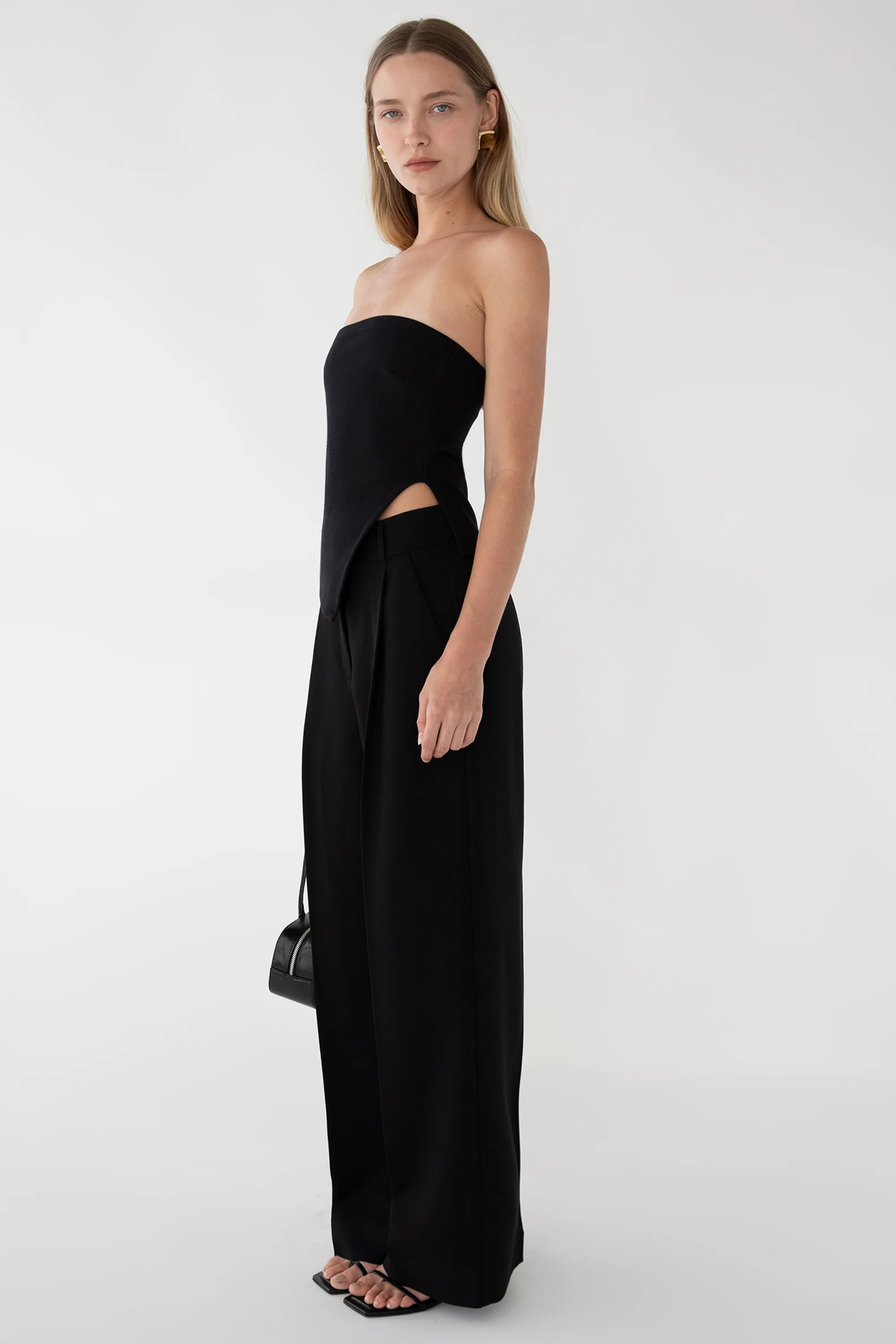 CROPPED TUBE TOP WITH SIDE SLIT - Image 3