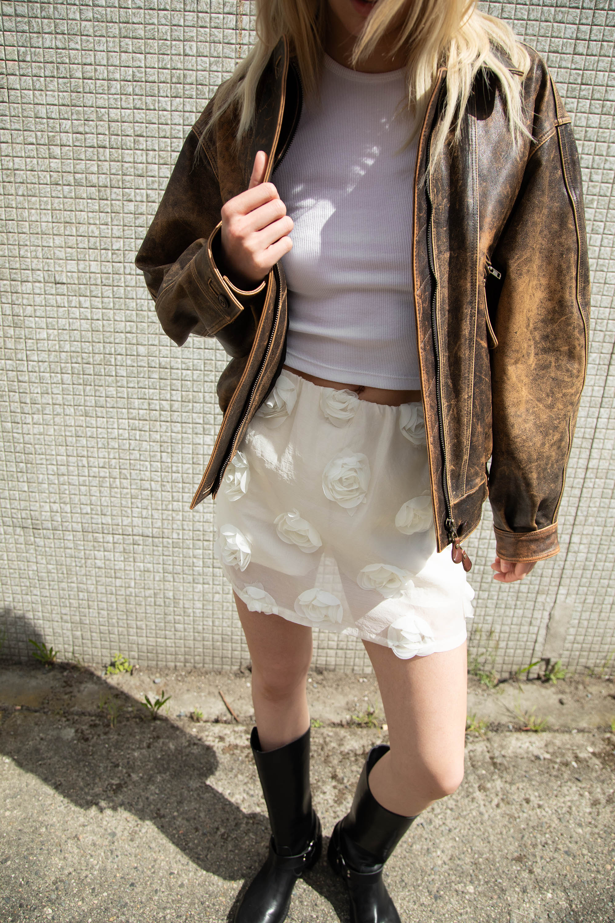 TULLE MINI SKIRT WITH ROSETTES - Image 5