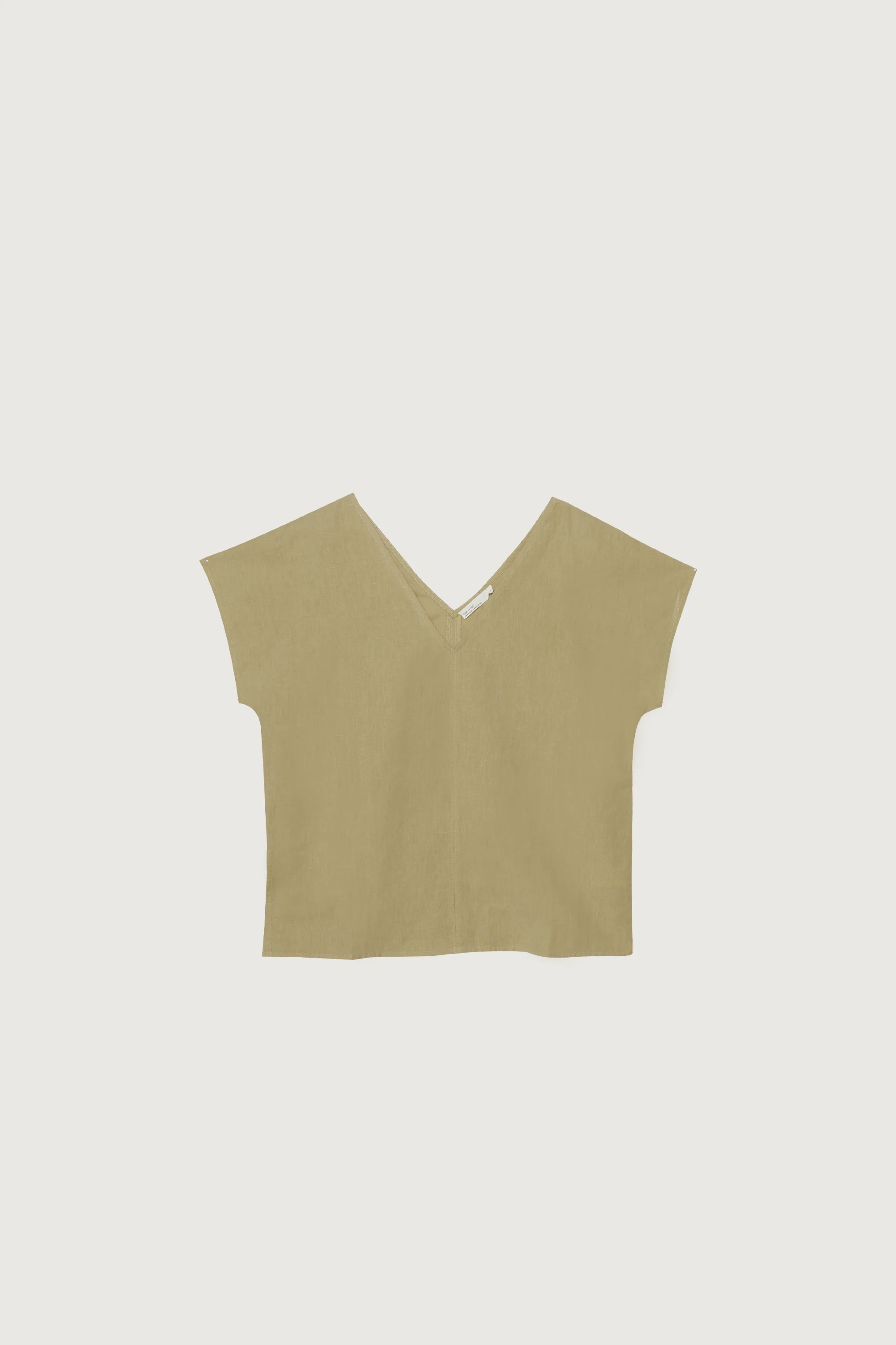 LINEN BLEND V-NECK BLOUSE - Image 3