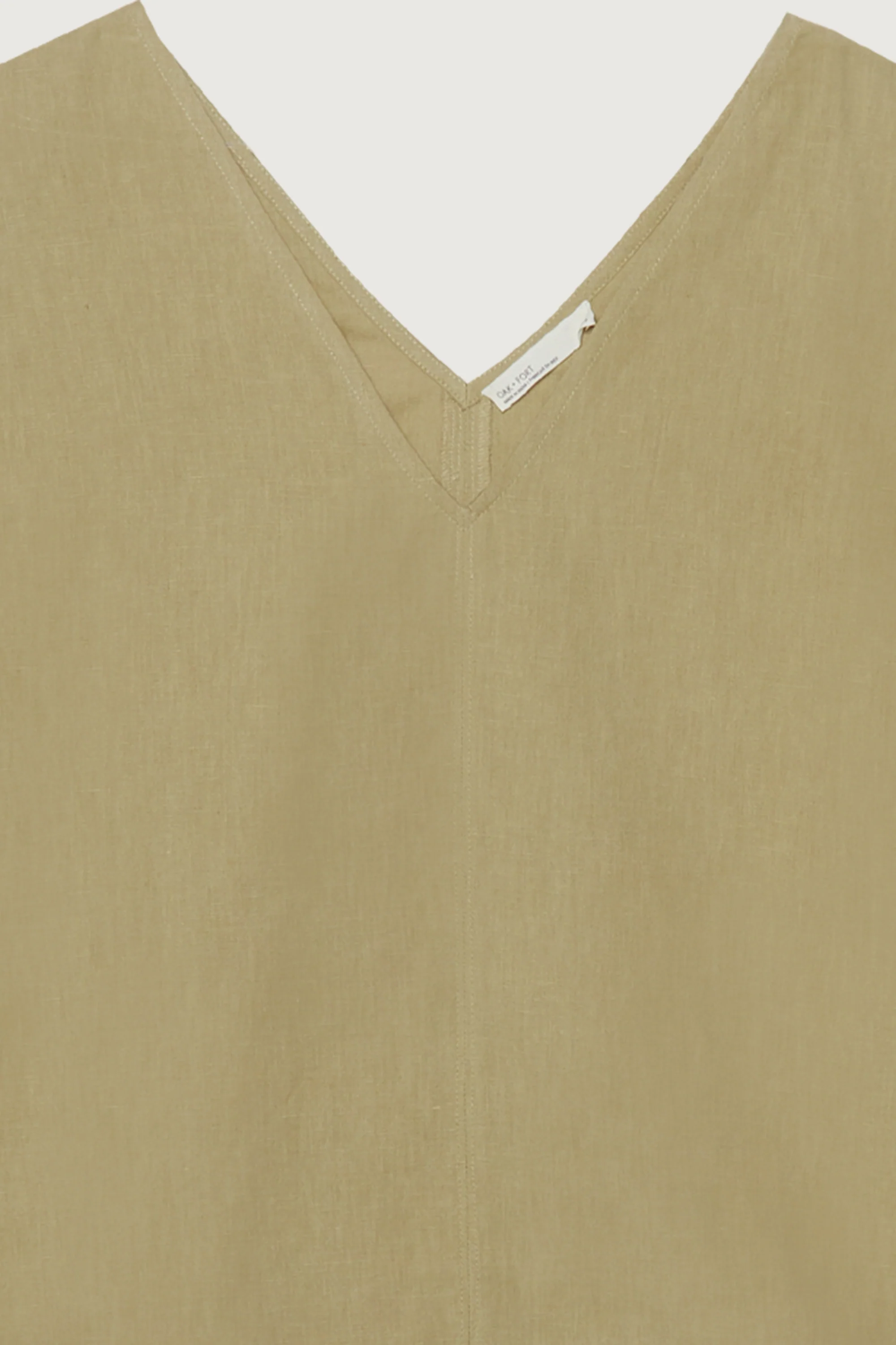 LINEN BLEND V-NECK BLOUSE - Image 4
