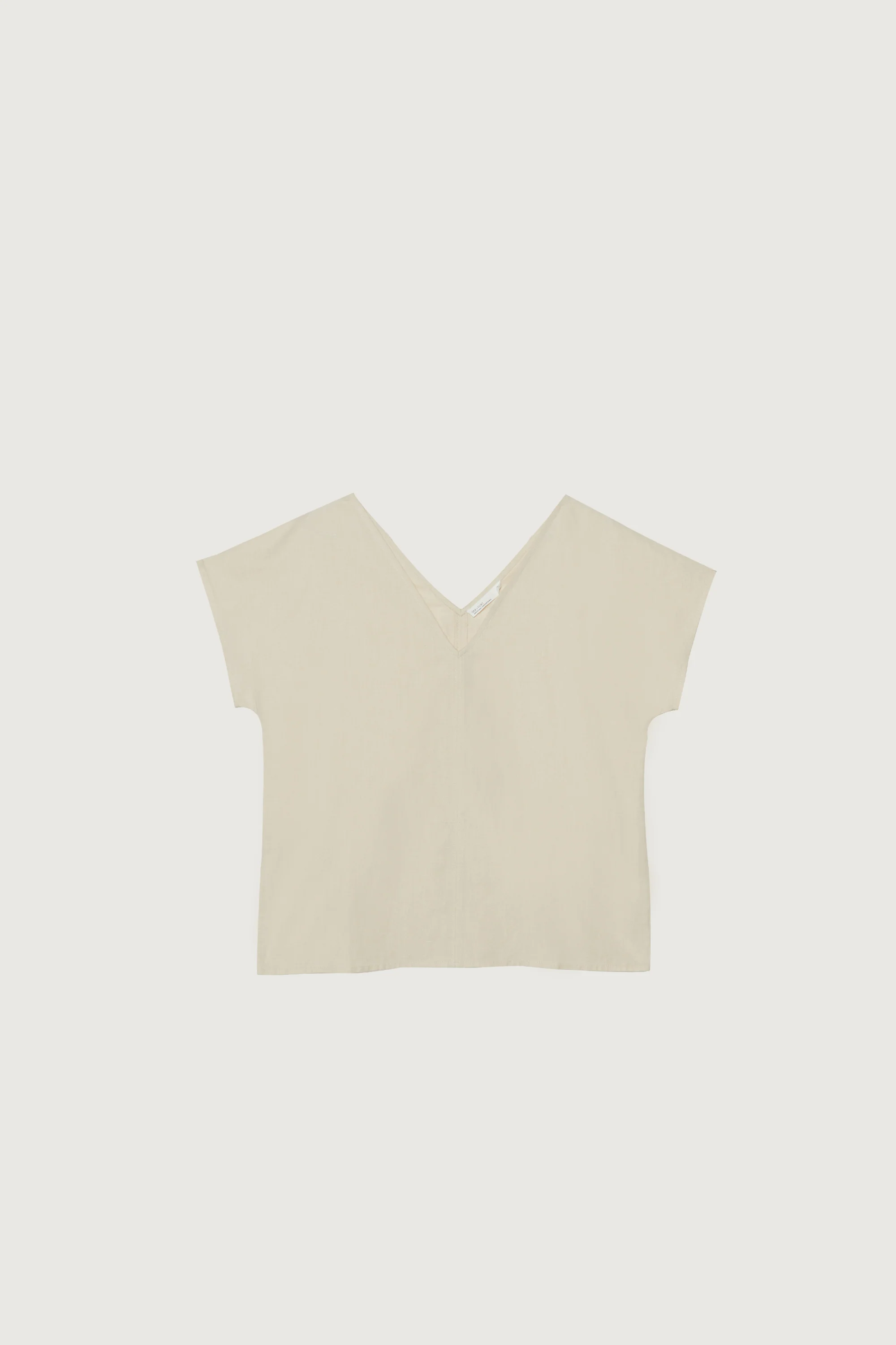 LINEN BLEND V-NECK BLOUSE - Image 9
