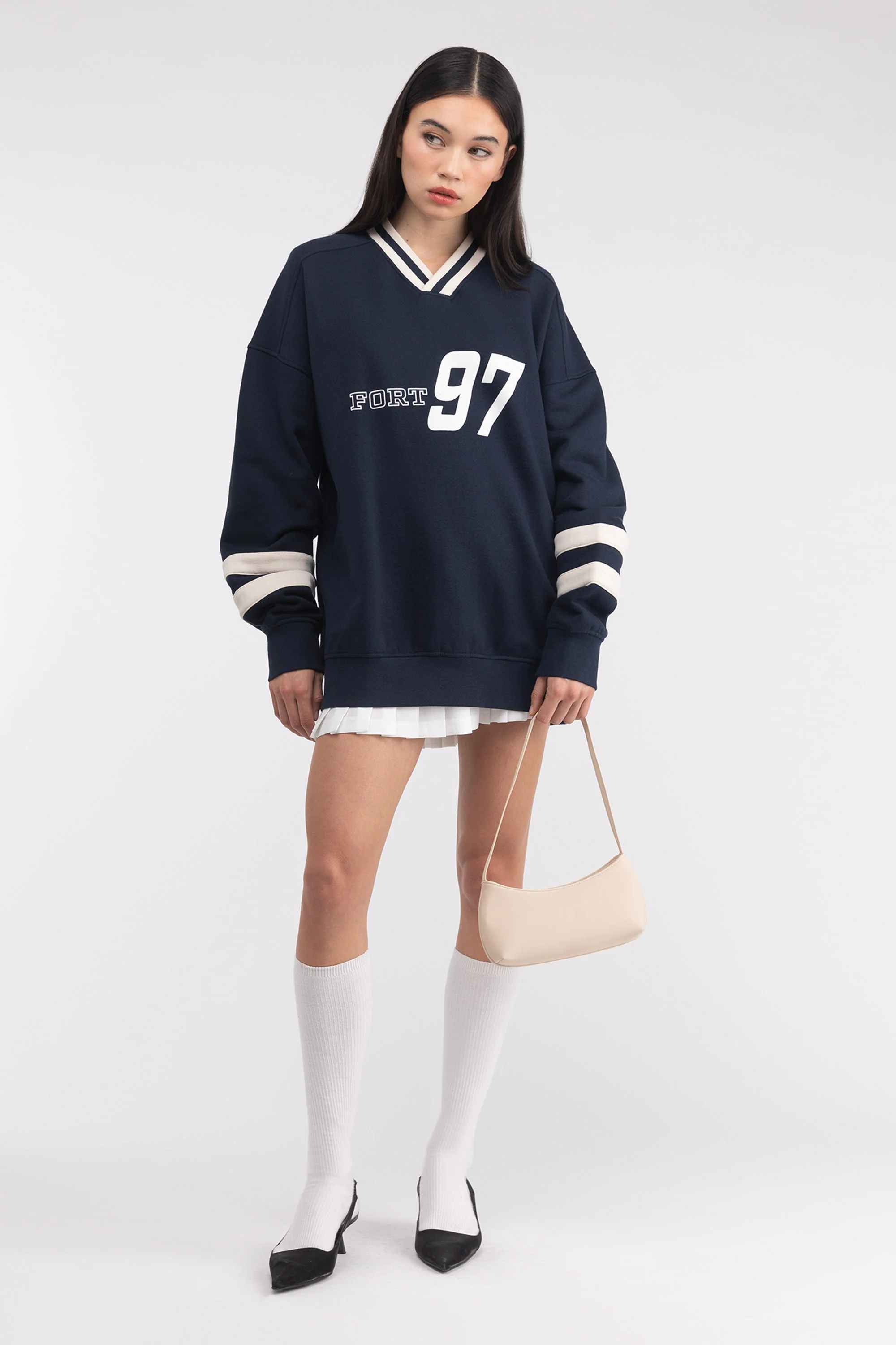 VARSITY GRAPHIC JERSEY SWEATSHIRT - Image 5
