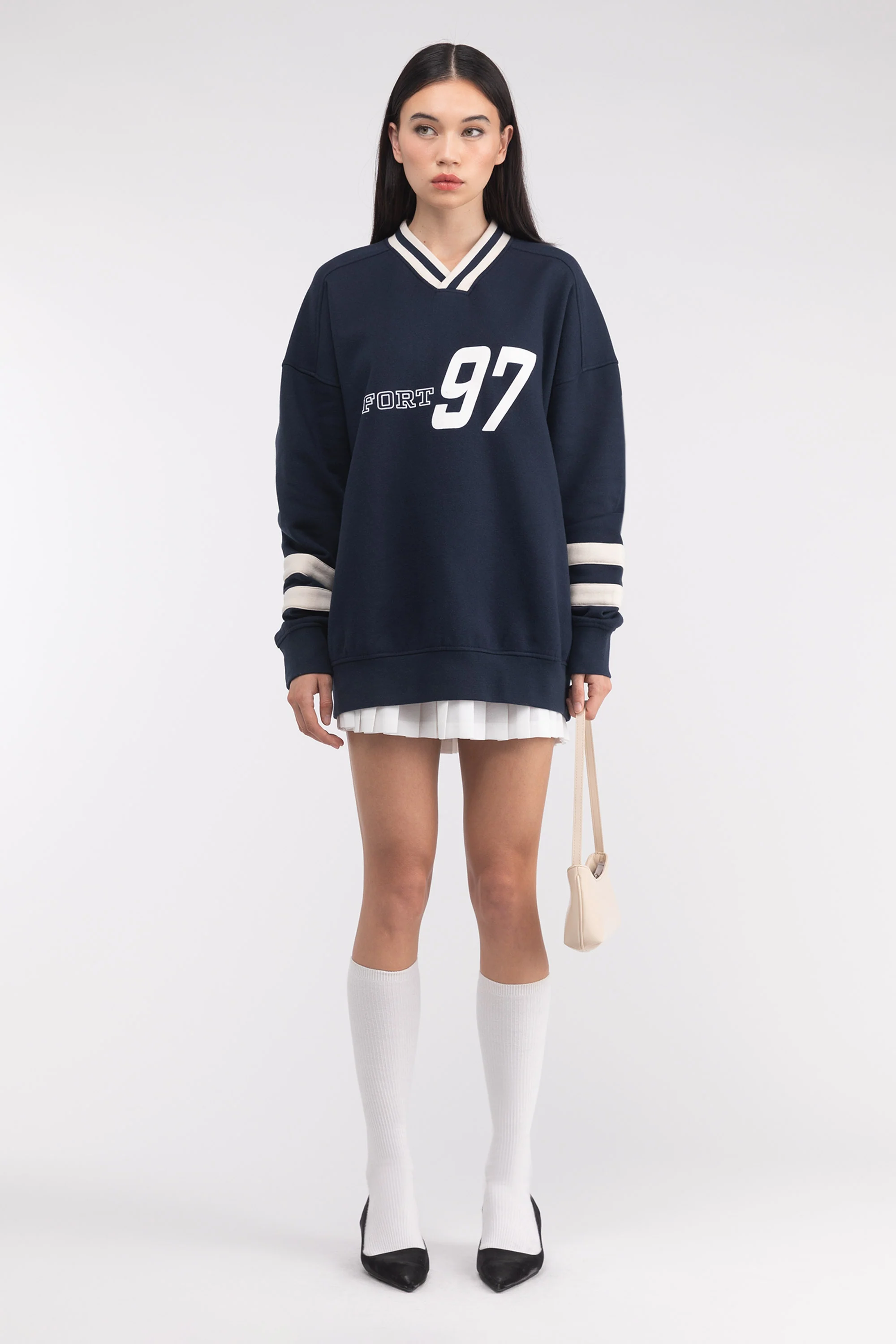 VARSITY GRAPHIC JERSEY SWEATSHIRT - Image 7