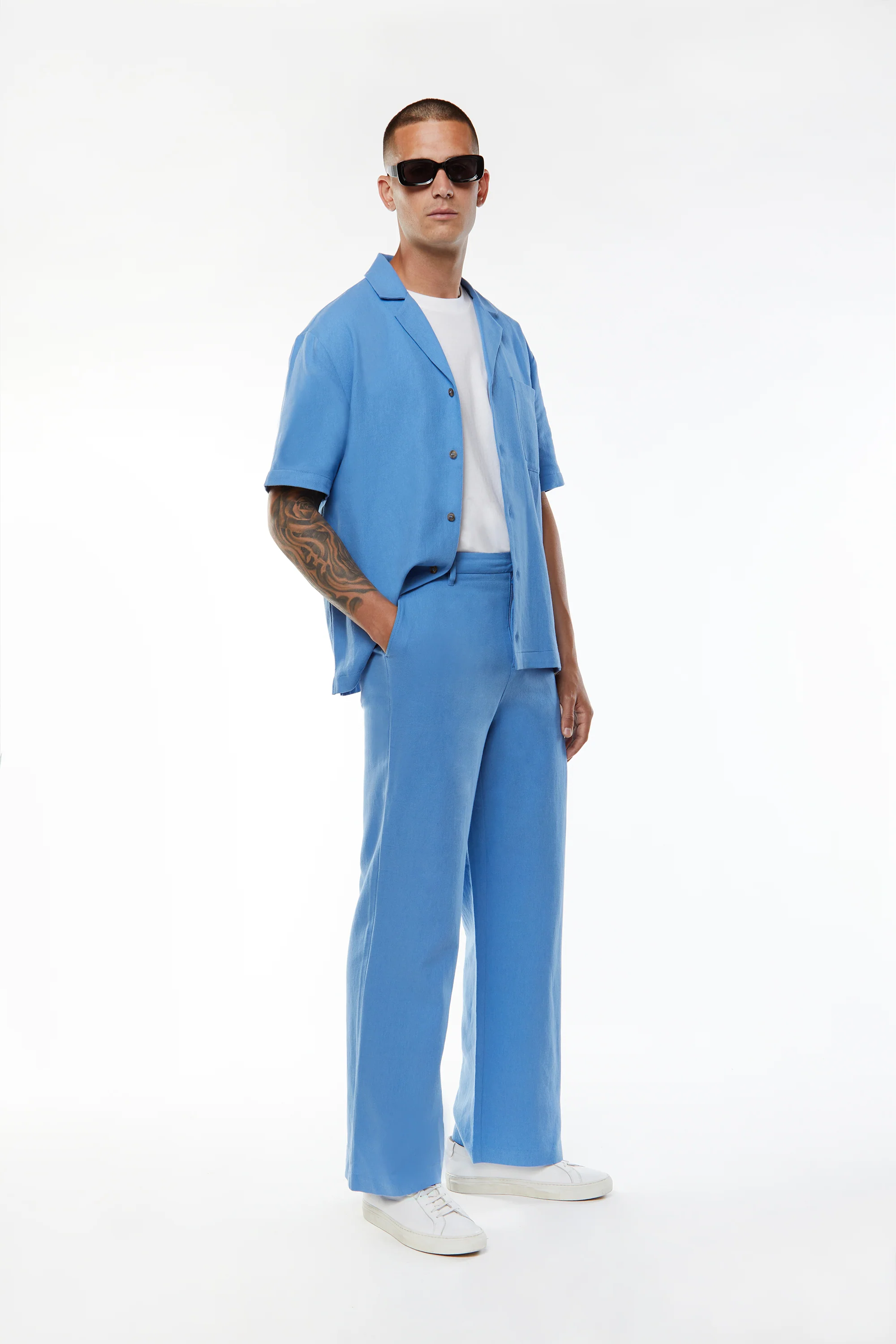 WIDE LEG LINEN PANTS - Image 3